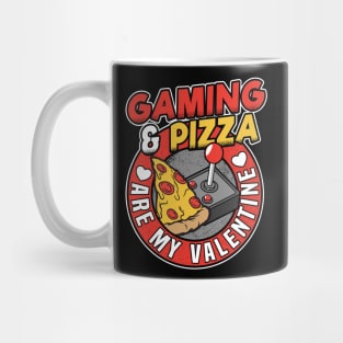 Funny Gaming & Pizza  Anti Valentine´s Day Gift Mug